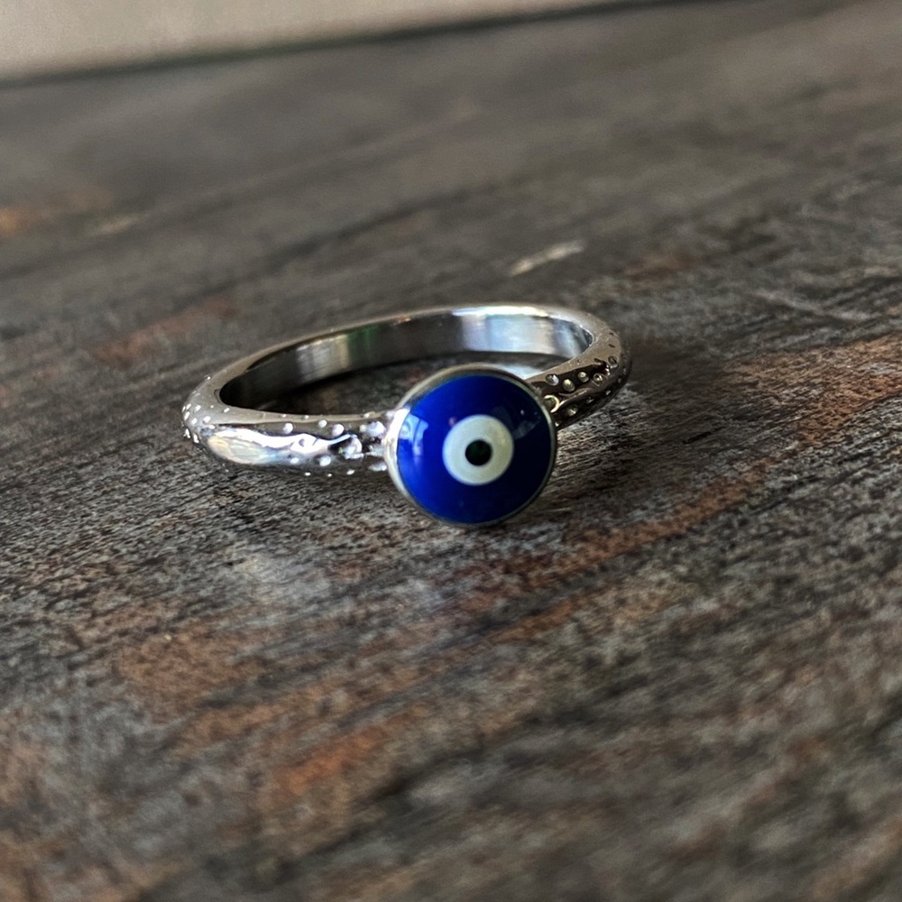 New Minimalist Evil Eye Ring - image 4